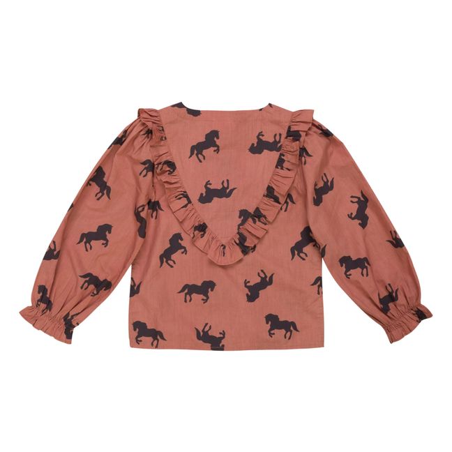 Horse Print Blouse | Rosa