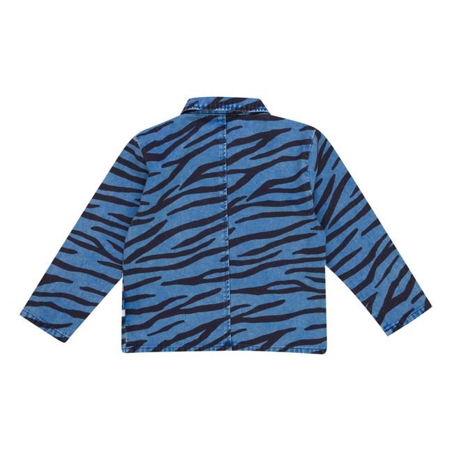 Zebra Print Shirt Blue