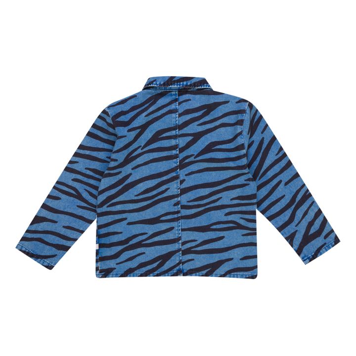 Zebra Print Shirt | Blau- Produktbild Nr. 3