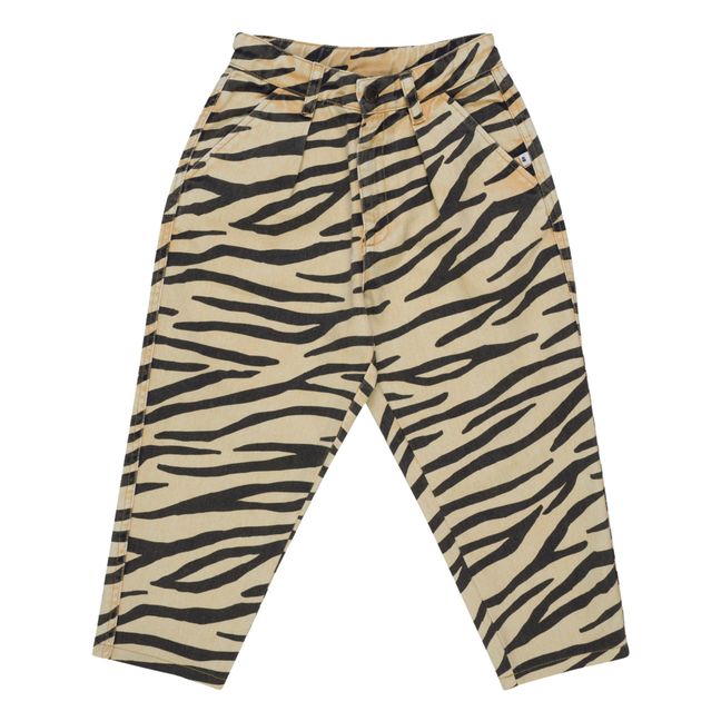 Pantalon Imprimé Tigre | Beige