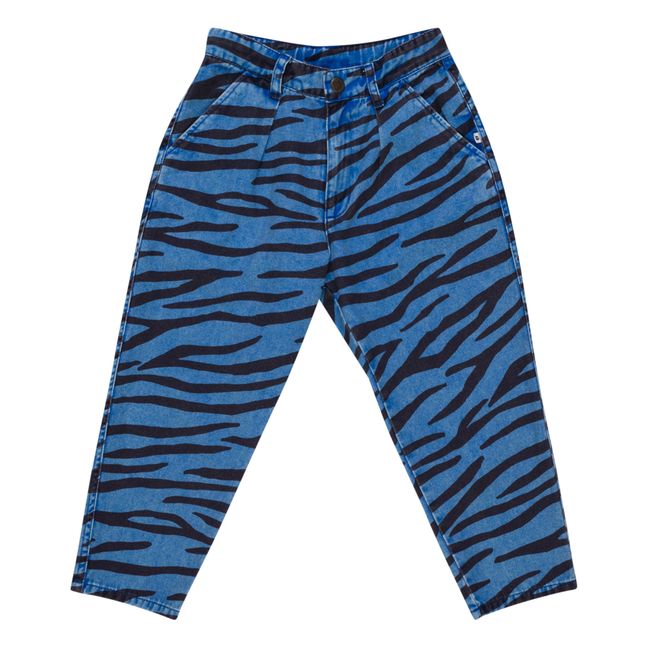 Zebra Trousers Blu
