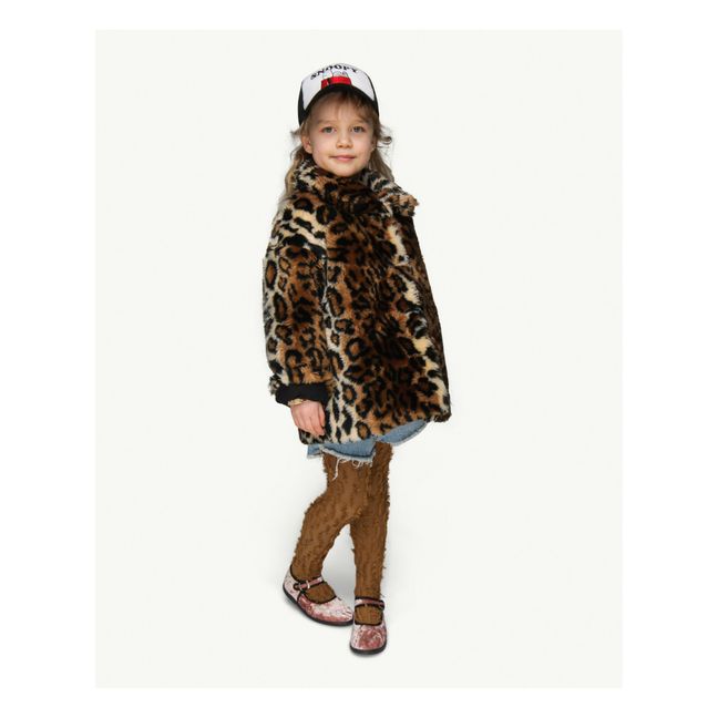 Leopard Faux Fur Coat | Marrone