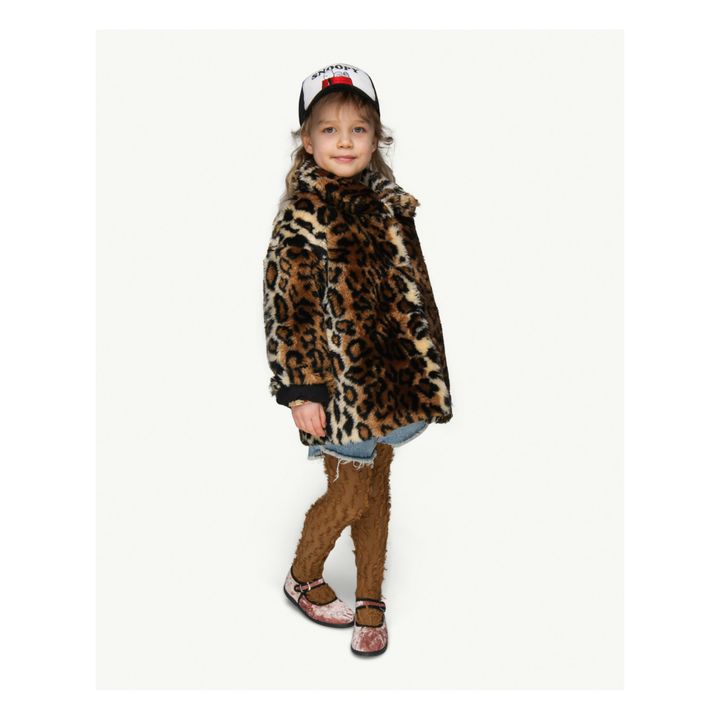 Leopard Faux Fur Coat | Braun- Produktbild Nr. 5