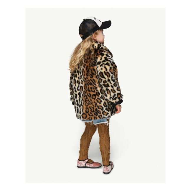 Manteau Façon Fourrure Leopard | Marron