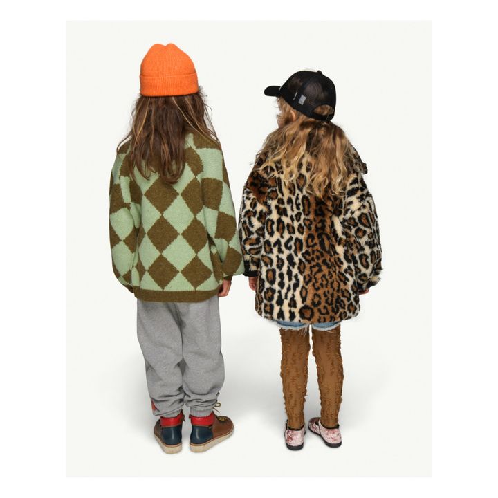 Leopard Faux Fur Coat | Braun- Produktbild Nr. 7