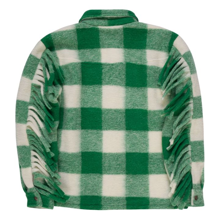 Fringed Checked Jacket | Verde- Imagen del producto n°8