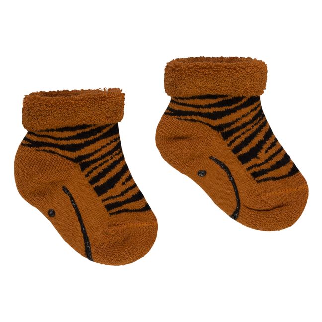 Tiger Socks Marrón