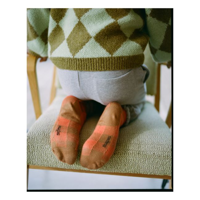 Checked Socks | Marrone
