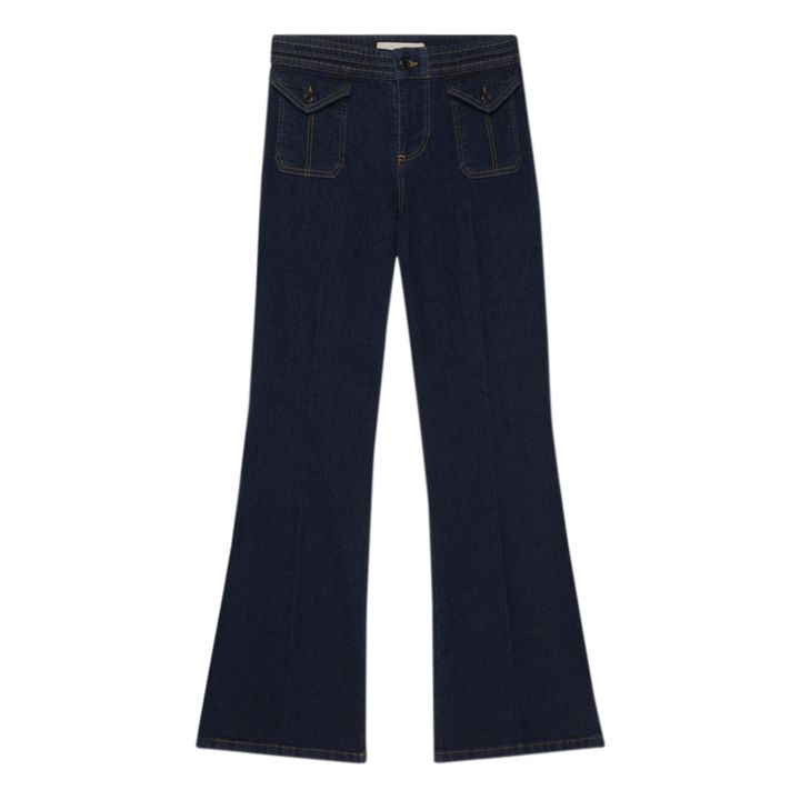 Nano Flared Jeans Indigo blue- Product image n°0