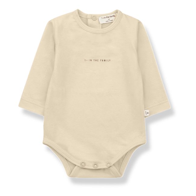 Lis Organic Cotton Baby Bodysuits - Set of 2 Beige