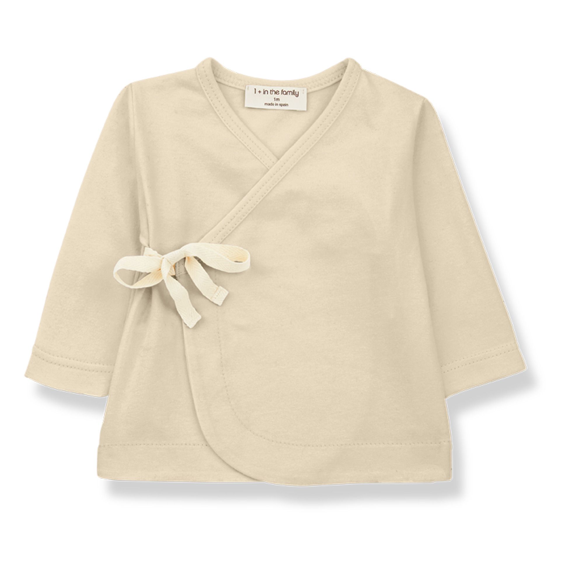 Babette Wrap Over Cardigan Beige- Product image n°0