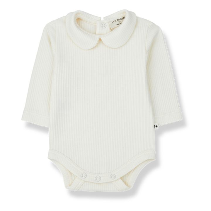 Anette Peter Pan Collar Baby Bodysuit | Ecru- Product image n°0