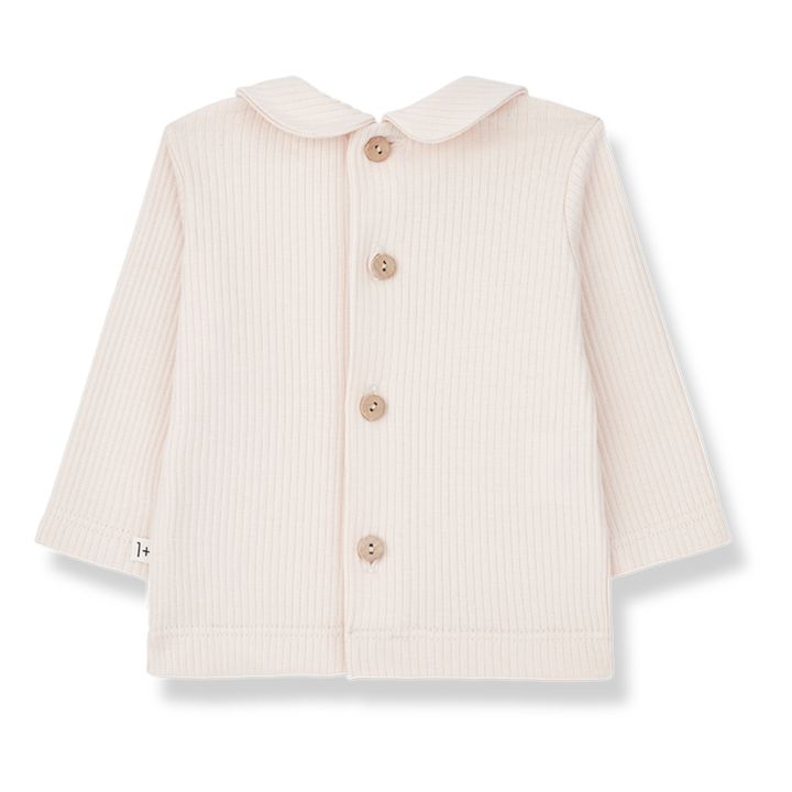 Colette Peter Pan Collar Ribbed Blouse Powder pink- Product image n°1