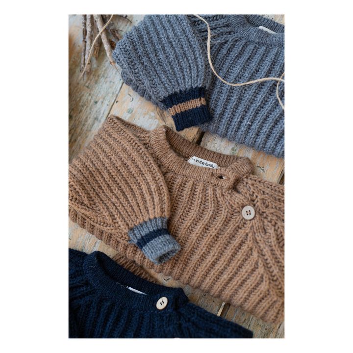 Pablo Two-Tone Woollen Jumper Caramel- Product image n°1