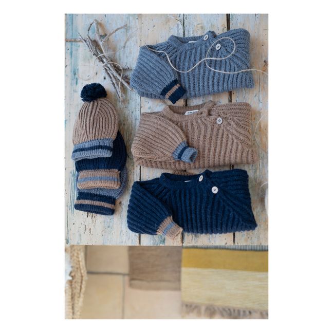 Pablo Two-Tone Woollen Jumper | Grey
