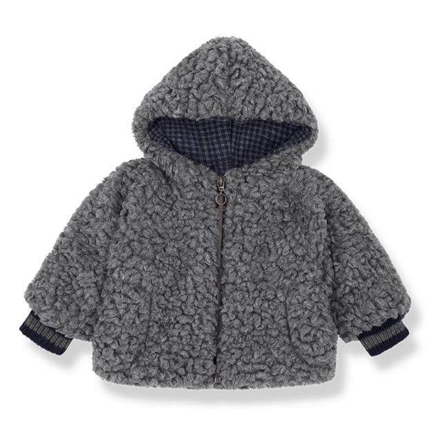 Veste à Capuche Façon Fourrure Imanol | Gris