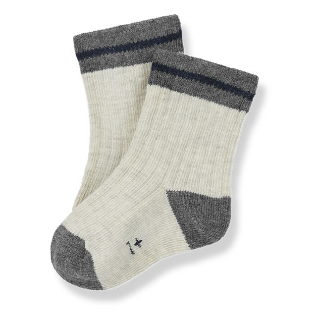 Mei Two-Tone Socks Bianco
