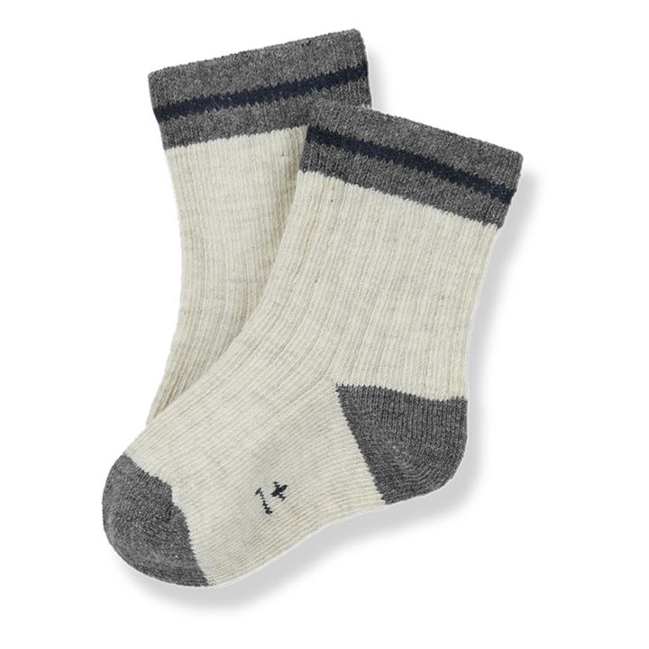 Mei Two-Tone Socks Off white- Product image n°0