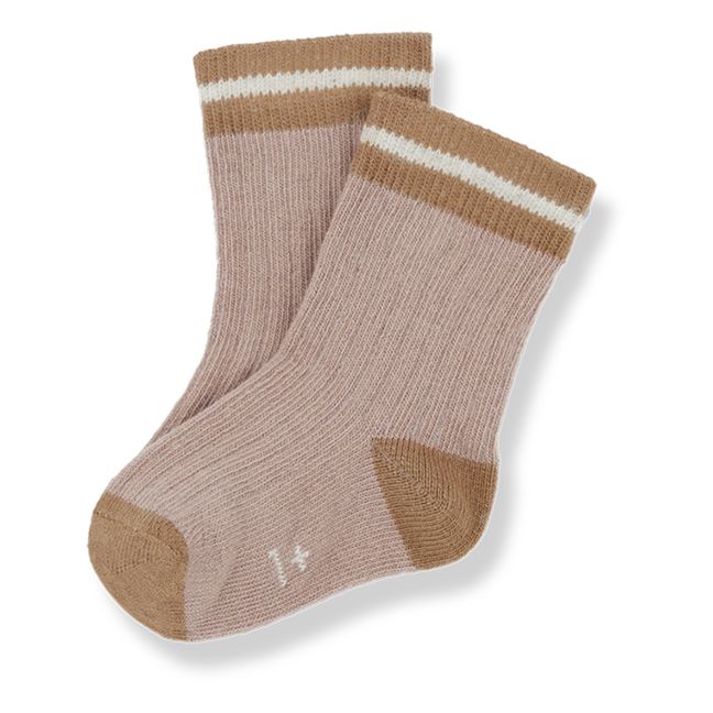 Mei Two-Tone Socks | Rosa