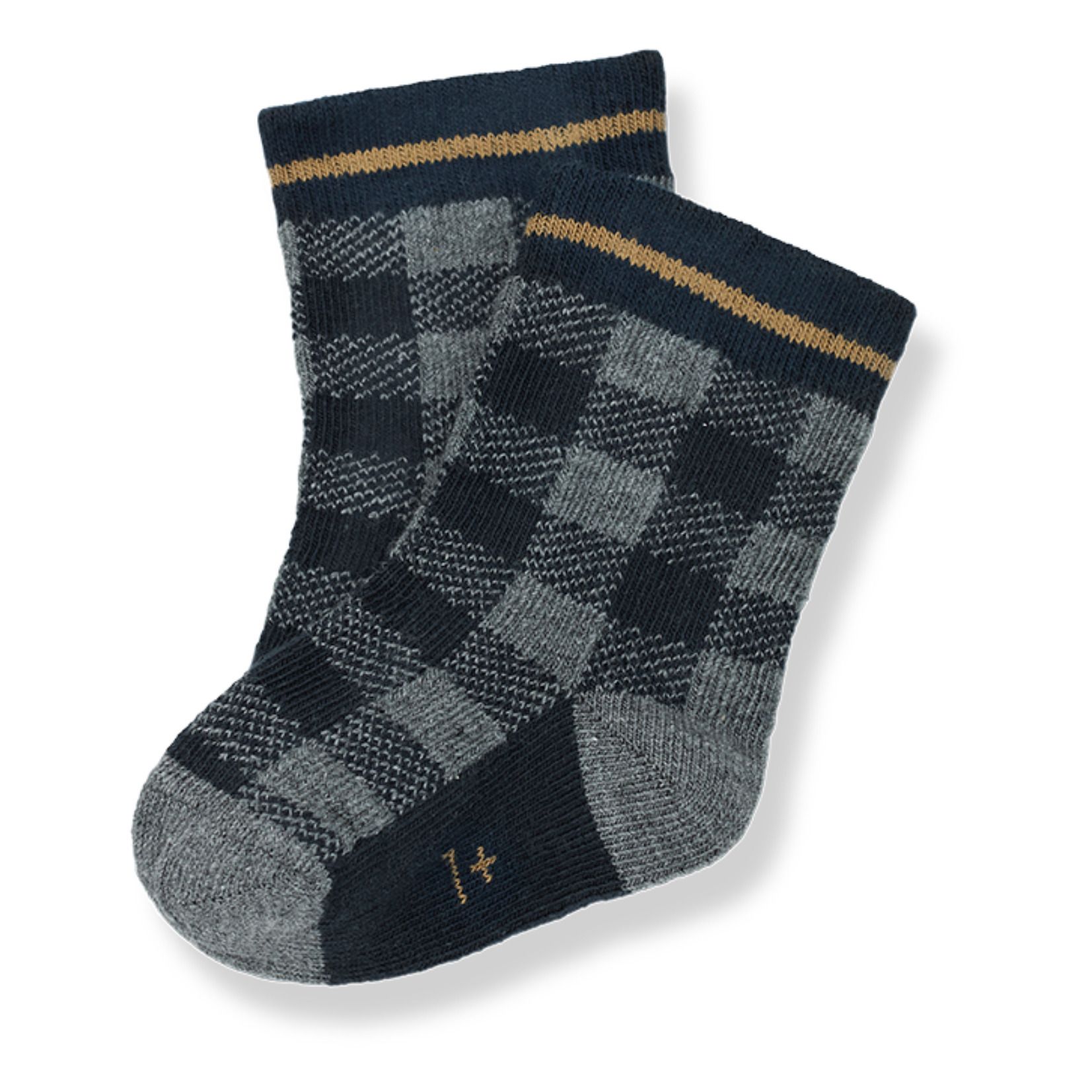 Nia Checked Socks Navy blue- Product image n°0