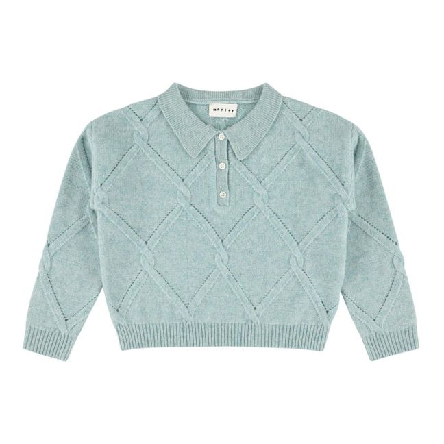 Woollen Polo Shirt | Blu