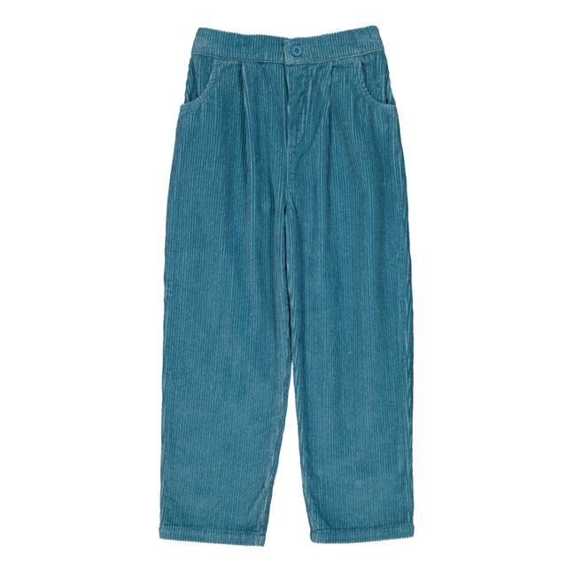 Capri Velour Trousers | Blue