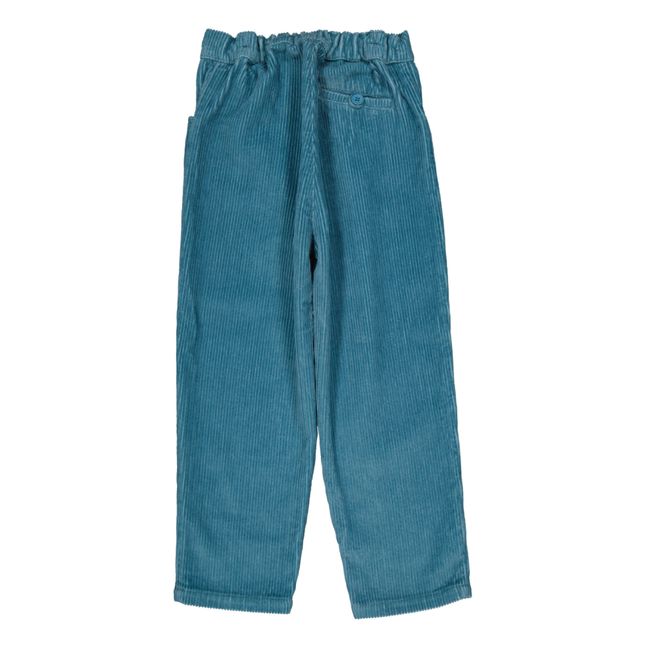 Pantalon Velours Capri | Bleu