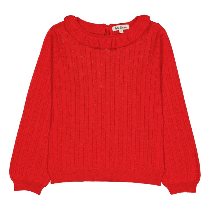 Pull Col Volant Cassidy  | Rouge- Image produit n°0