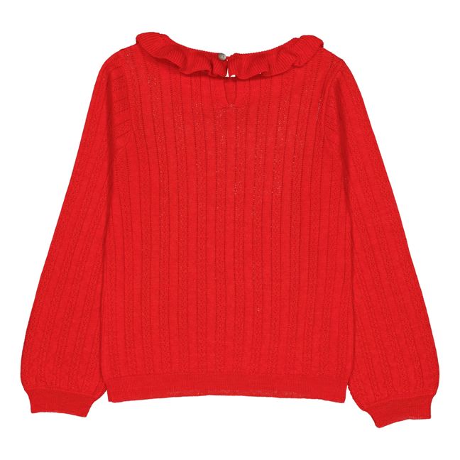 Pull Col Volant Cassidy  Rouge