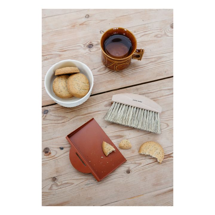 Table Brush & Dustpan Set - Clynk Nature | Brick red- Product image n°1