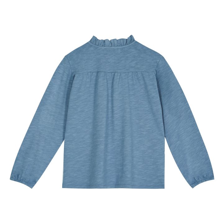 Organic Cotton Jersey Blouse Light blue- Product image n°1