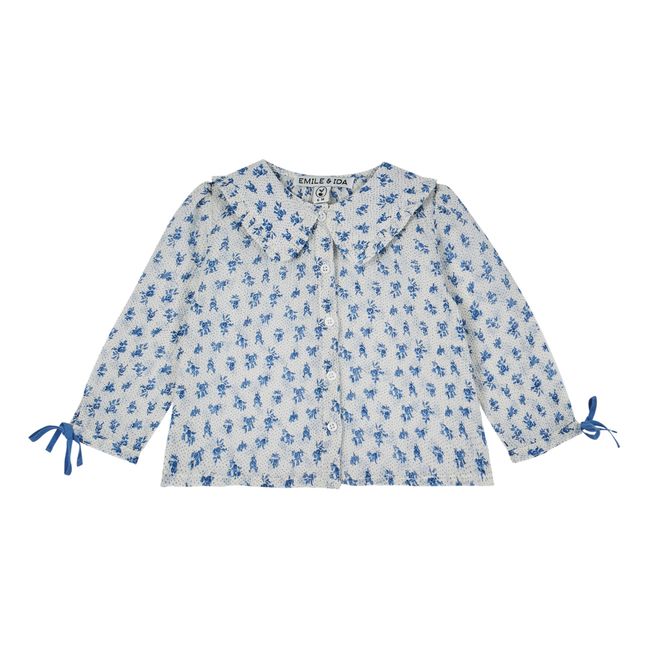 Floral Blouse | Hellblau