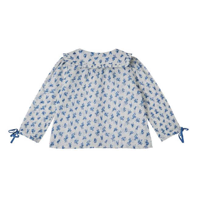 Floral Blouse | Hellblau