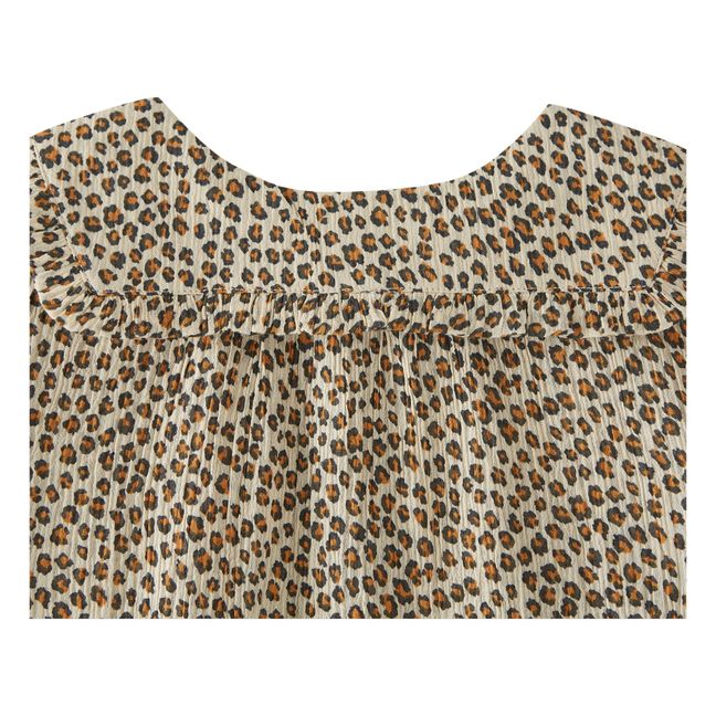 Leopard Print Blouse | Beige