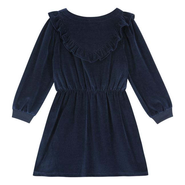 Velour Dress | Azul Marino