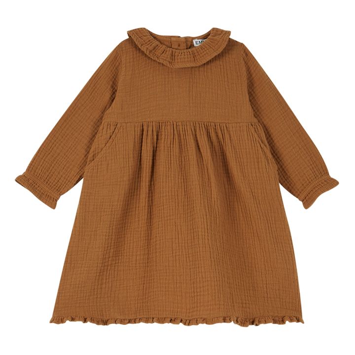 Cotton Muslin Dress Camel- Imagen del producto n°0