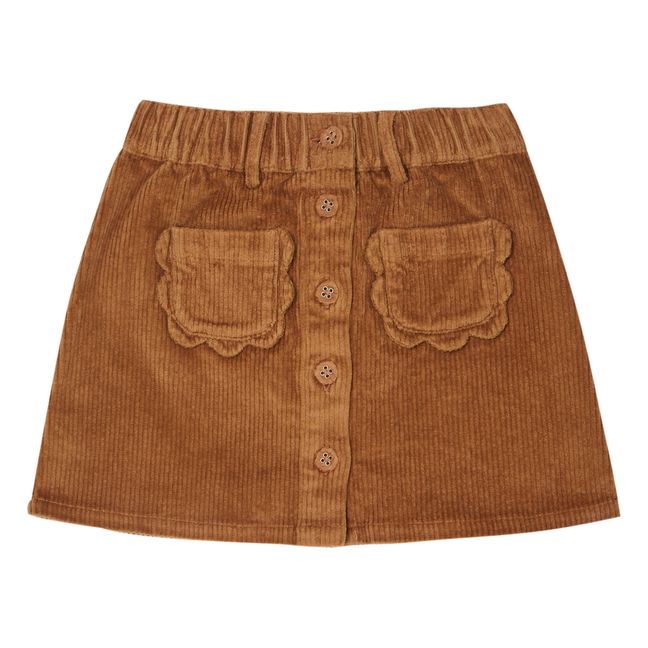 Corduroy Skirt | Kamelbraun