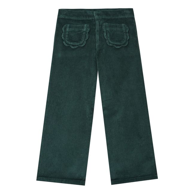 Corduroy Pocket Trousers Verde