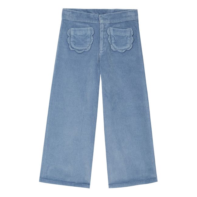 Pantalones de pana con bolsillos | Azul Cielo
