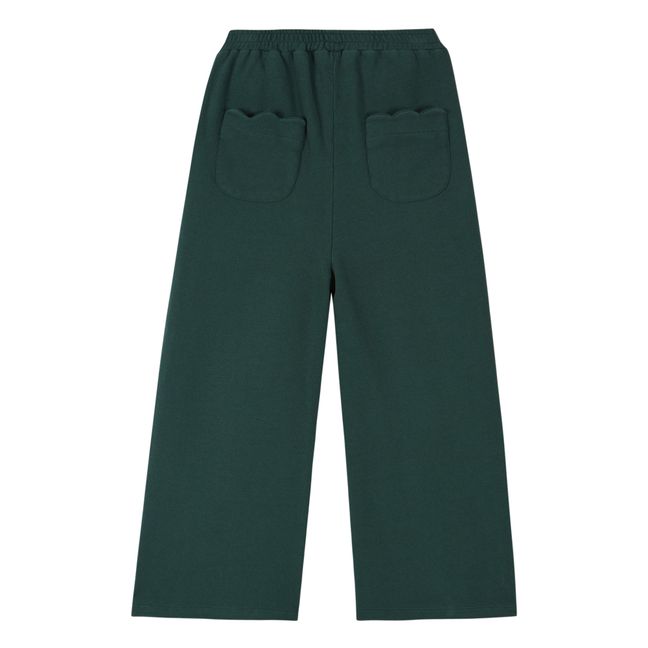Organic Fleece Trousers Dark green