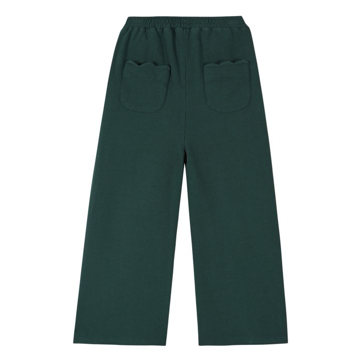 Organic Fleece Trousers Dark green- Product image n°1