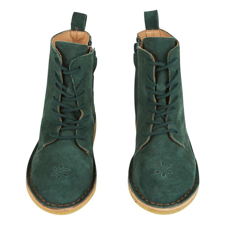 Emi Leather Lace-Up Boots | Grün- Produktbild Nr. 0