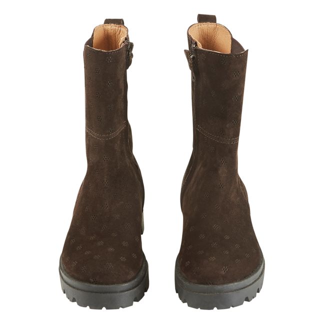 Boots Cuir Ajourées Alphonse | Chocolat