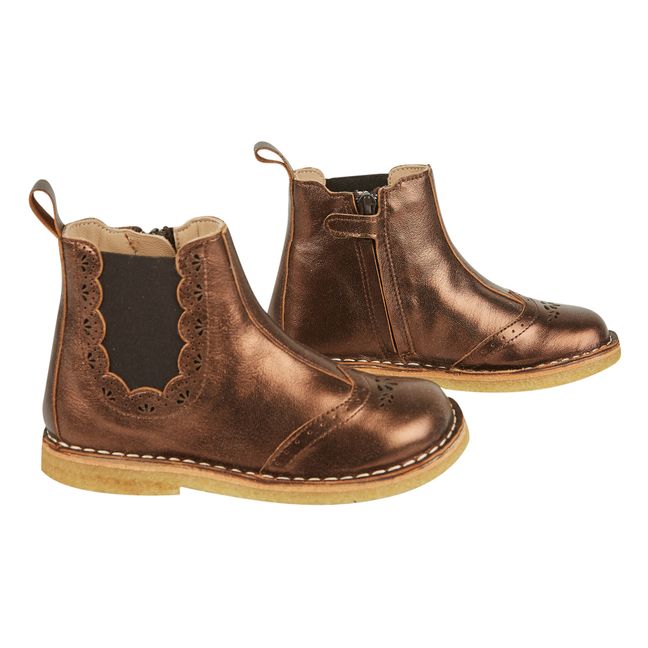Prairie Leather Boots | Marrón Dorado