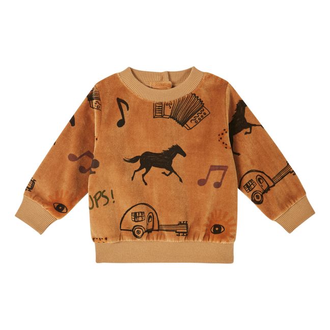 Bonaventure Velour Sweatshirt Camel