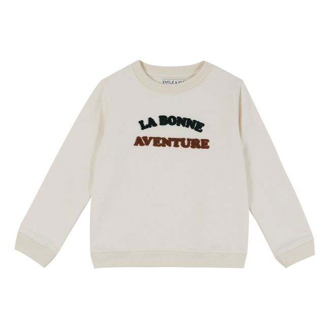 Bonaventure Organic Cotton Bouclette Sweatshirt Ecru