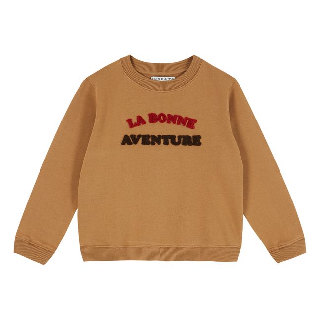 Bonaventure Organic Cotton Bouclette Sweatshirt Camel