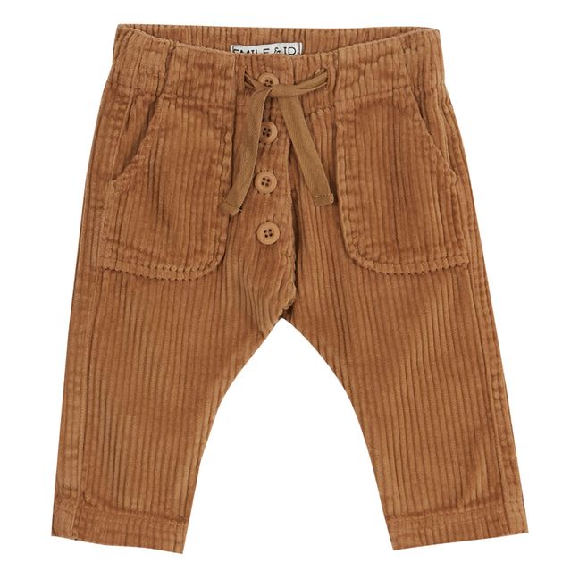 Button-Up Corduroy Trousers | Camel