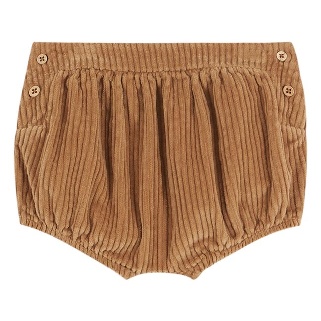 Corduroy Button-Up Bloomers Camel