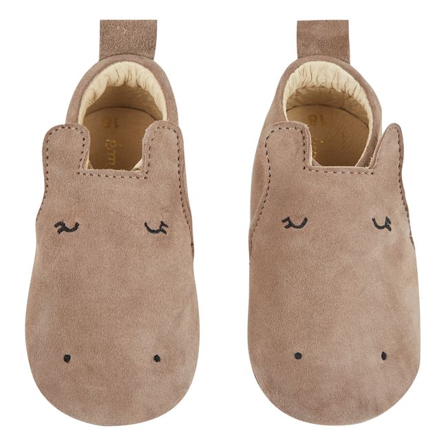 Hippochou Slippers Taupe brown
